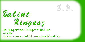balint mingesz business card